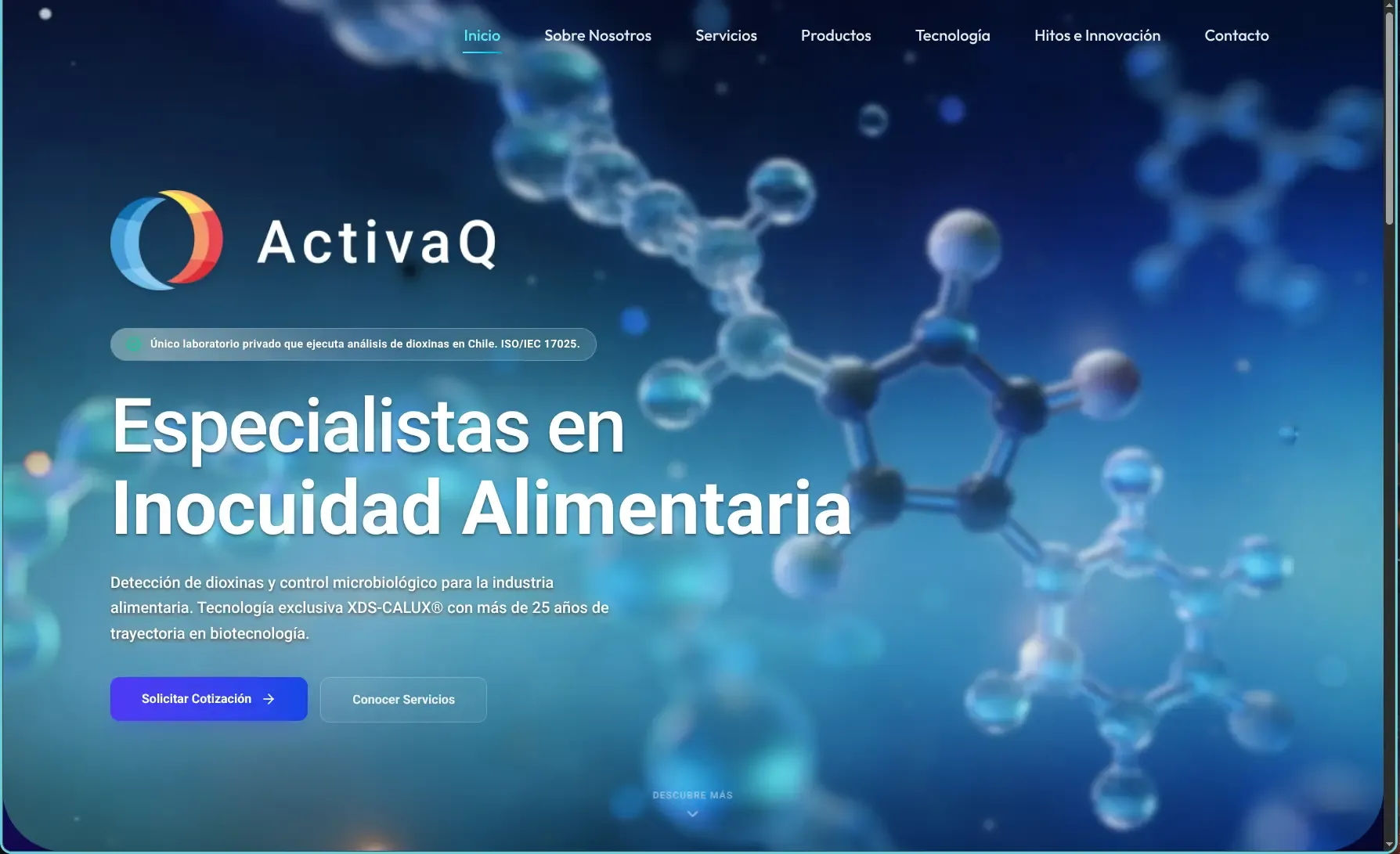 Captura del proyecto Landing Page ActivaQ.cl