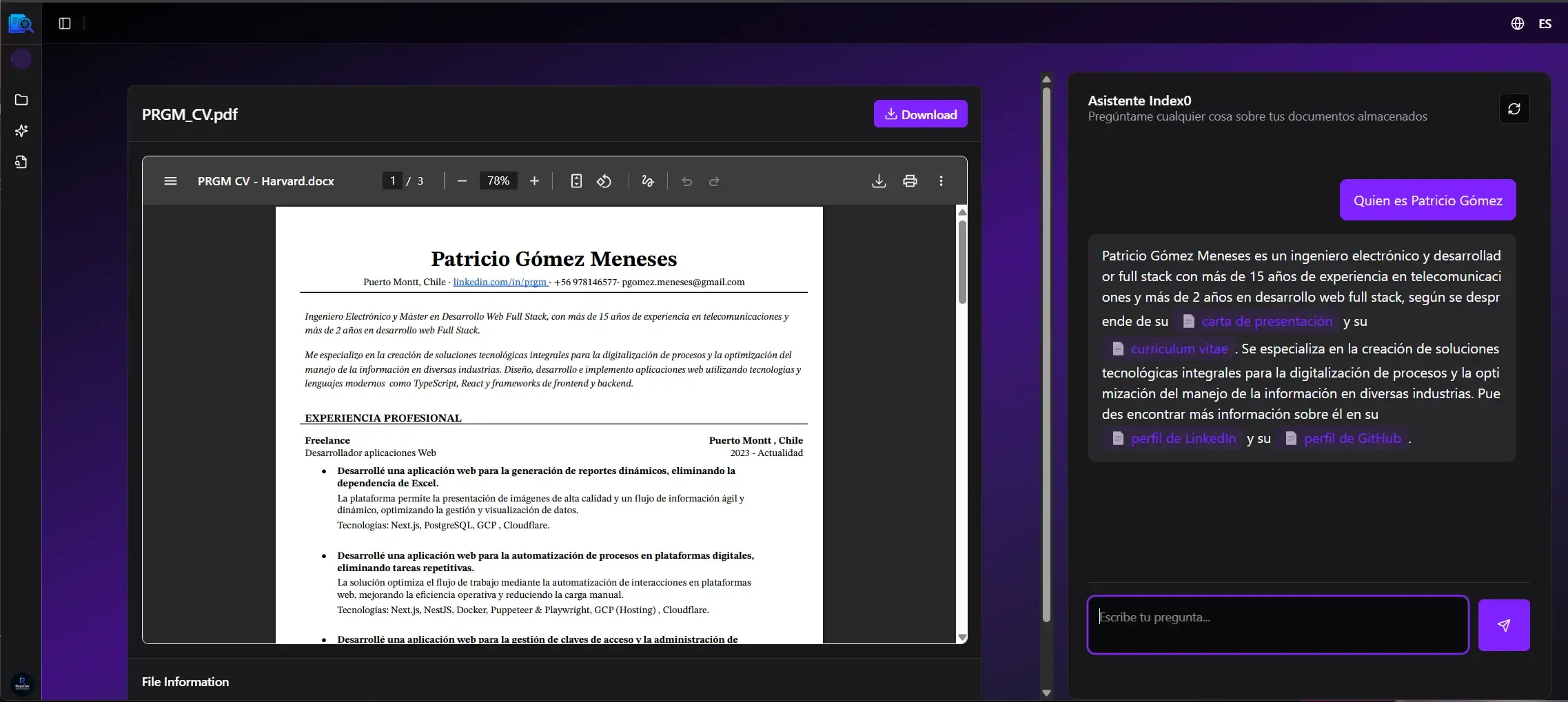 Captura 2 del proyecto Index0.cc - Hackathon Clerk