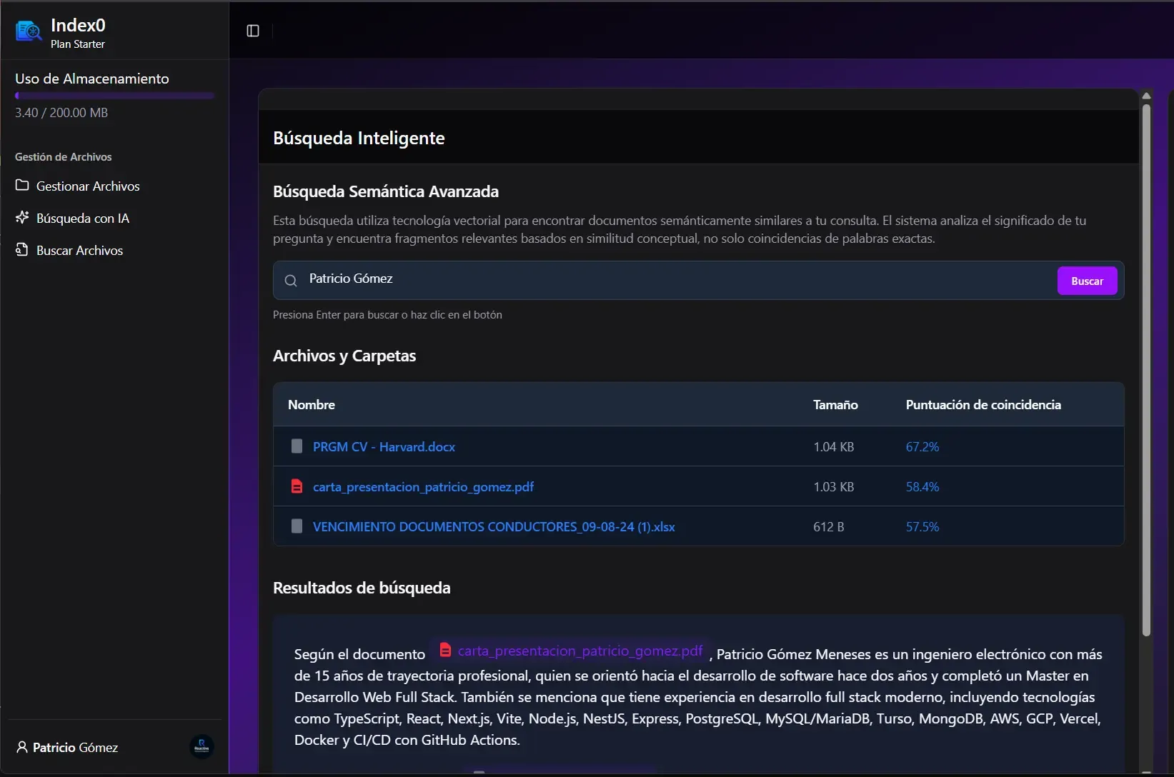 Captura 3 del proyecto Index0.cc - Hackathon Clerk