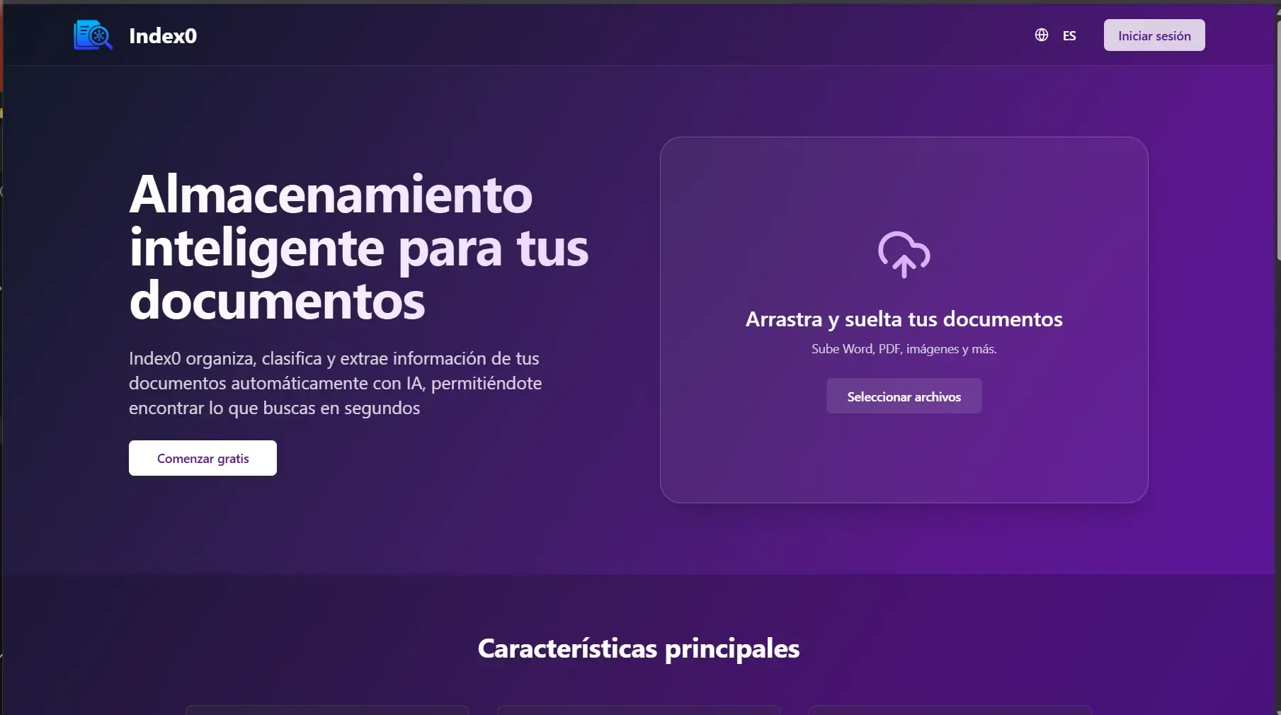 Captura del proyecto Index0.cc - Hackathon Clerk
